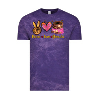 Cloud Purple peace love donuts Vintage Tee - AdoDesignShop