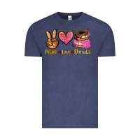 Vintage Denim peace love donuts Vintage Tee - AdoDesignShop