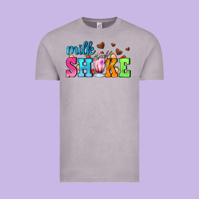 Milk Shake With Chocolate Heart Vintage Tee Designed By Adodesignshop