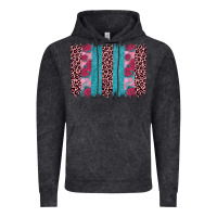 Vintage Black valentines day leopard rose glitter brush stoke Vintage Hoodie - JahusDesignShop