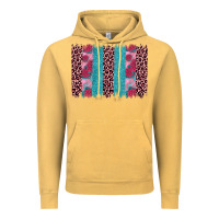 Valentines Day Leopard Rose Glitter Brush Stoke Vintage Hoodie | Teevron