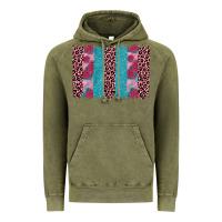 Vintage Olive valentines day leopard rose glitter brush stoke Vintage Hoodie - JahusDesignShop