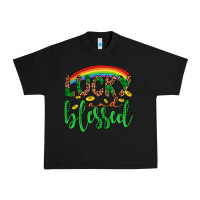 Black Western St. Patrick's Rainbow Lucky And Blessed Urban Heavy Tee - Artiststas