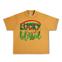 Peanut Butter Western St. Patrick's Rainbow Lucky And Blessed Urban Heavy Tee - Artiststas