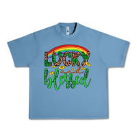 Pebble Blue Western St. Patrick's Rainbow Lucky And Blessed Urban Heavy Tee - Artiststas