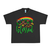 Pigment Black Western St. Patrick's Rainbow Lucky And Blessed Urban Heavy Tee - Artiststas