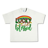 Pistachio Western St. Patrick's Rainbow Lucky And Blessed Urban Heavy Tee - Artiststas