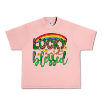 Salmon Western St. Patrick's Rainbow Lucky And Blessed Urban Heavy Tee - Artiststas