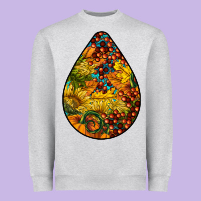 Fall Teardrop Heavyweight Sweatshirt Designed By Lillyallendesigns