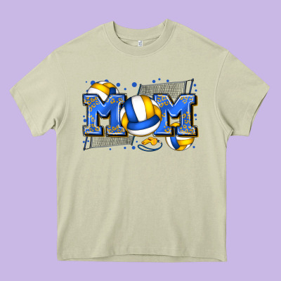 Mom Volleyball Heavy Core Tee Designed By Zillion Design Studio