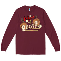 Burgundy mama of both Long Sleeve Tee - MaliasSmallBusiness