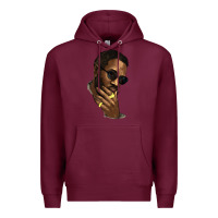 Burgundy black man Premium Hoodie - NancyCooperArtShop