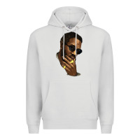 Dove Grey black man Premium Hoodie - NancyCooperArtShop