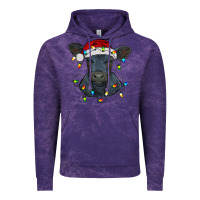 Cloud Purple christmas baby black angus calf with lights Vintage Hoodie - RanaPortraitStore