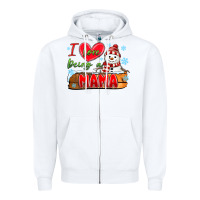 White i love being a mama Zipper Hoodie - MaliasSmallBusiness