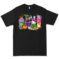 Black Halloween Nurse Coffee Cups Premium Tee - texasbilliewilder