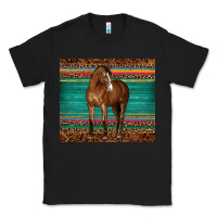 Black western horse serape  leather leopard Classic Tee - BarkalooDesign