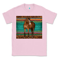 Bubblegum Pink western horse serape  leather leopard Classic Tee - BarkalooDesign