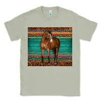 Matcha western horse serape  leather leopard Classic Tee - BarkalooDesign