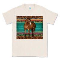 Natural western horse serape  leather leopard Classic Tee - BarkalooDesign