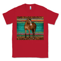 Red western horse serape  leather leopard Classic Tee - BarkalooDesign