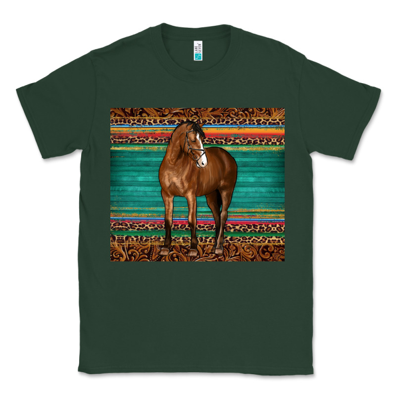 Western Horse Serape  Leather Leopard Classic Tee by BarkalooDesign | Teevron