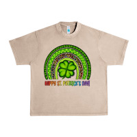 French Oak Happy St. Patrick's Day Shamrock Rainbow Urban Heavy Tee - Artiststas