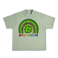 Oil Green Happy St. Patrick's Day Shamrock Rainbow Urban Heavy Tee - Artiststas