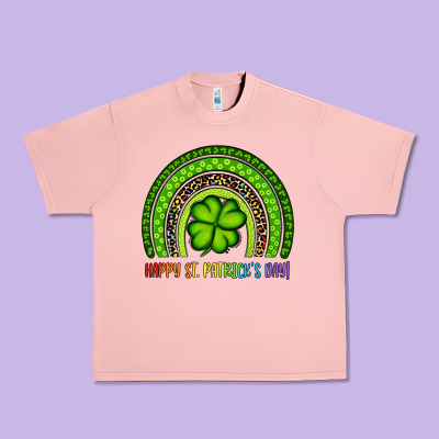 Happy St. Patrick's Day Shamrock Rainbow Urban Heavy Tee Designed By Artiststas