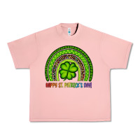 Salmon Happy St. Patrick's Day Shamrock Rainbow Urban Heavy Tee - Artiststas