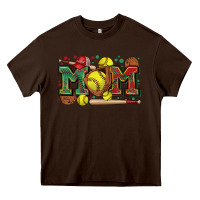 Chocolate Brown mom softball Heavy Core Tee - Zillion Design Studio