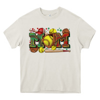 Cream mom softball Heavy Core Tee - Zillion Design Studio