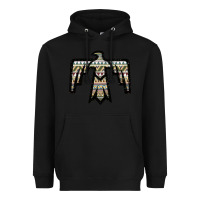 Black Western Green Aztec Thunderbird Heavyweight Hoodie - Bettercallsaul