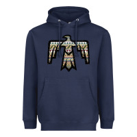 Navy Western Green Aztec Thunderbird Heavyweight Hoodie - Bettercallsaul