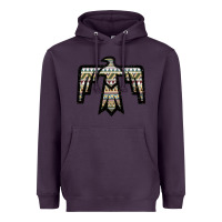 Plum Western Green Aztec Thunderbird Heavyweight Hoodie - Bettercallsaul