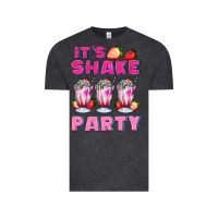 Vintage Black its shake party with milkshake Vintage Tee - AdoDesignShop