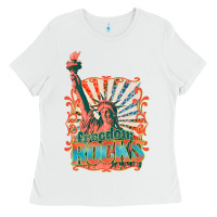 White retro freedom rocks billie wilder Ladies Tee - texasbilliewilder