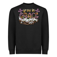 Black grow in grace Heavyweight Sweatshirt - NancyCooperArtShop