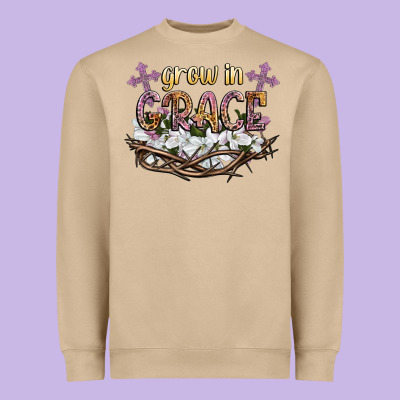 Grow In Grace Heavyweight Sweatshirt Designed By Nancycooperartshop