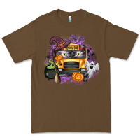 Cacao Halloween School Bus Premium Tee - texasbilliewilder