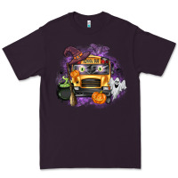 Plum Halloween School Bus Premium Tee - texasbilliewilder