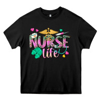 Black nurse life Heavy Core Tee - texasbilliewilder
