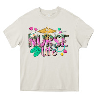 Cream nurse life Heavy Core Tee - texasbilliewilder
