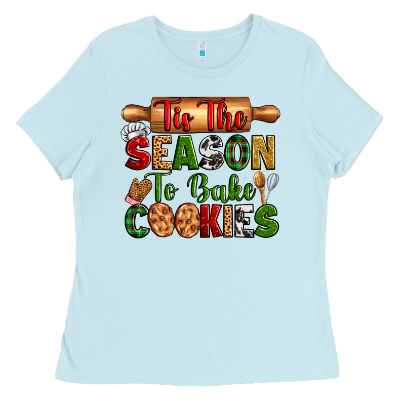 Tis The Season To Bake Cookies Ladies Tee by Zillion Design Studio | Teevron