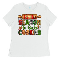 White tis the season to bake cookies Ladies Tee - Zillion Design Studio