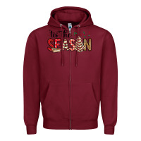 Burgundy tis the season christmas debbie cake Zipper Hoodie - MaliasSmallBusiness