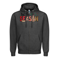 Charcoal Heather tis the season christmas debbie cake Zipper Hoodie - MaliasSmallBusiness