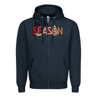 Navy tis the season christmas debbie cake Zipper Hoodie - MaliasSmallBusiness