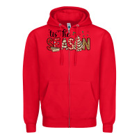 Red tis the season christmas debbie cake Zipper Hoodie - MaliasSmallBusiness