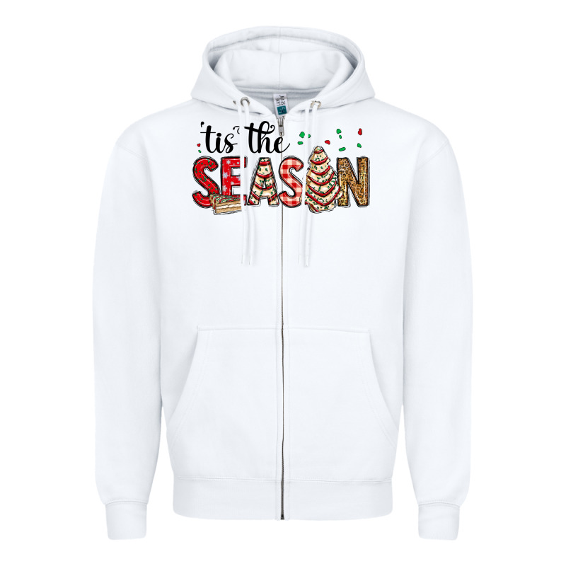 Tis The Season Christmas Debbie Cake Zipper Hoodie by MaliasSmallBusiness | Teevron